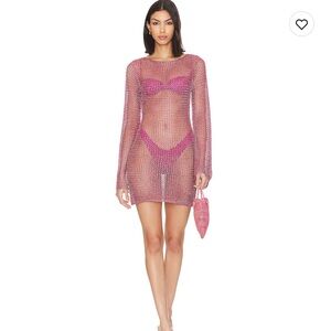 Gaia mini dress metallic pink